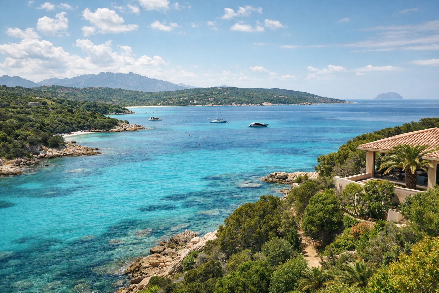 Paesaggio della costa nord-est della Sardegna
